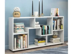 VCM Cômoda em madeira | Sideboard com prático divisor de mezanino | Divisor de salas | Dimensões aprox. A. 62 x L. 117 x P. 20 cm - Pintal (Branco)