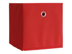 VCM Conjunto de 6 Caixa Dobrável | Caixa Dobrável Caixa de Tecido | Caixa Dobrável | Dimensões aprox. A. 28 x L. 27 x P. 27 cm | Prateleira - Boxas (Vermelho)