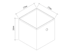 VCM Conjunto de 2 caixas dobráveis | Caixa dobrável Caixa de tecido | Caixa dobrável | Dimensões aprox. A. 28 x L. 27 x P. 27 cm | Regalbox - Boxas (Laranja)