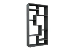 VCM Estante de prateleira de madeira Media Shelf Storage Room Divider Decoração Shelf Lanisa M (Anthracite)