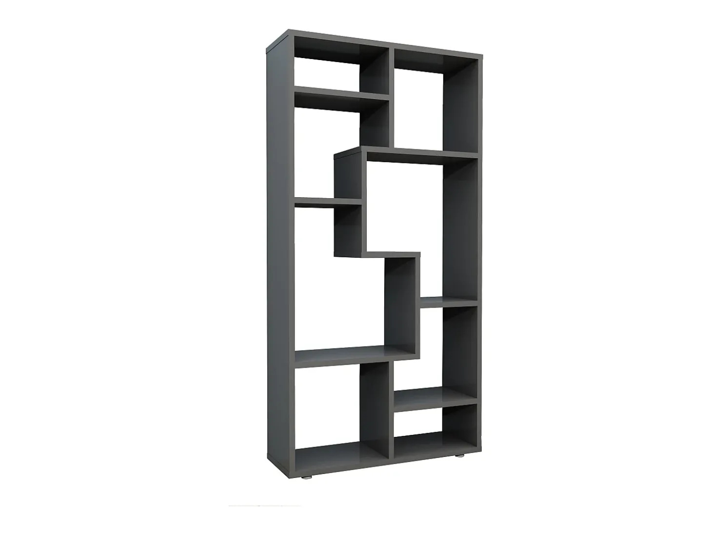 VCM Estante de prateleira de madeira Media Shelf Storage Room Divider Decoração Shelf Lanisa M (Anthracite)