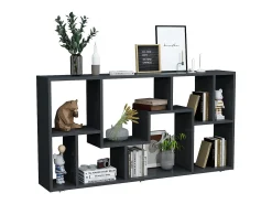 VCM Estante de prateleira de madeira Media Shelf Storage Room Divider Decoração Prateleira Lanisa L (Antracite)