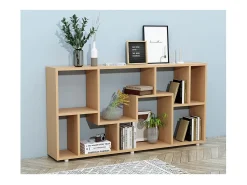 VCM Estante de prateleira de madeira Media Shelf Storage Room Divider Decoração Prateleira Lanisa L (Beech)
