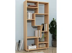 VCM Estante de prateleira de madeira Media Shelf Storage Room Divider Decoração Prateleira Lanisa M (Beech)
