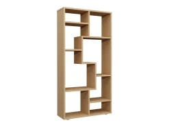 VCM Estante de prateleira de madeira Media Shelf Storage Room Divider Decoração Prateleira Lanisa M (Beech)