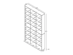 VCM Madeira CD DVD Prateleira Estante Sala Divisor Decoração Prateleira Vidro Zilas XL (Branco)
