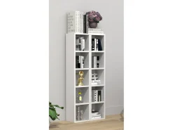 VCM Madeira CD DVD Stand Armazenamento Prateleira Estante Decoração Prateleira Megosa S (Branco)