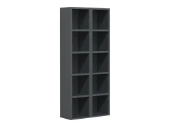 VCM Madeira CD DVD Stand Estante de Armazenamento Prateleira Decoração Prateleira Megosa S (Antracite)