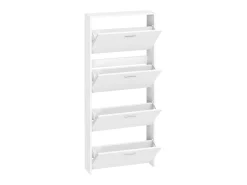 VCM Madeira Prateleira Kipper Sapato Sapato Sapato Sapato Tipper 4 Sulos L (Branco)