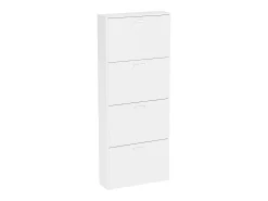 VCM Madeira Prateleira Kipper Sapato Sapato Sapato Sapato Tipper 4 Sulos L (Branco)
