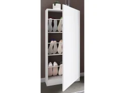 VCM Madeira Shoe Cabinet Sapato Commode Sapato Prateleira Sapato Stand Fulisa L (Branco)