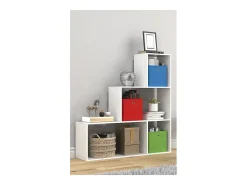VCM Madeira Stand Stair Shelf Stepped Shelf Stand Shelf Room Divider Bookshelf Dubila M (Branco)