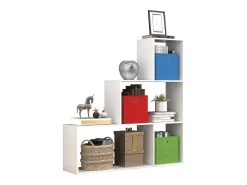 VCM Madeira Stand Stair Shelf Stepped Shelf Stand Shelf Room Divider Bookshelf Dubila M (Branco)