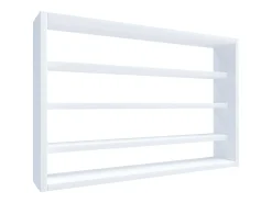 VCM prateleira pendurada | Dimensões aprox. A. 40 x L. 60 x P. 10 cm | Moderno e de poupança de espaço | Prateleira de parede - Osado M (Branco)