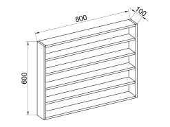 VCM prateleira pendurada | Dimensões aprox. A. 60 x L. 80 x P. 10 cm | Moderno e de poupança de espaço | Prateleira de parede - Osado L (Branco)