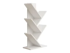 VCM Suporte de armazenamento de madeira Prateleira Estante Decoração Livros Stand Shelf Nulis L (Branco)