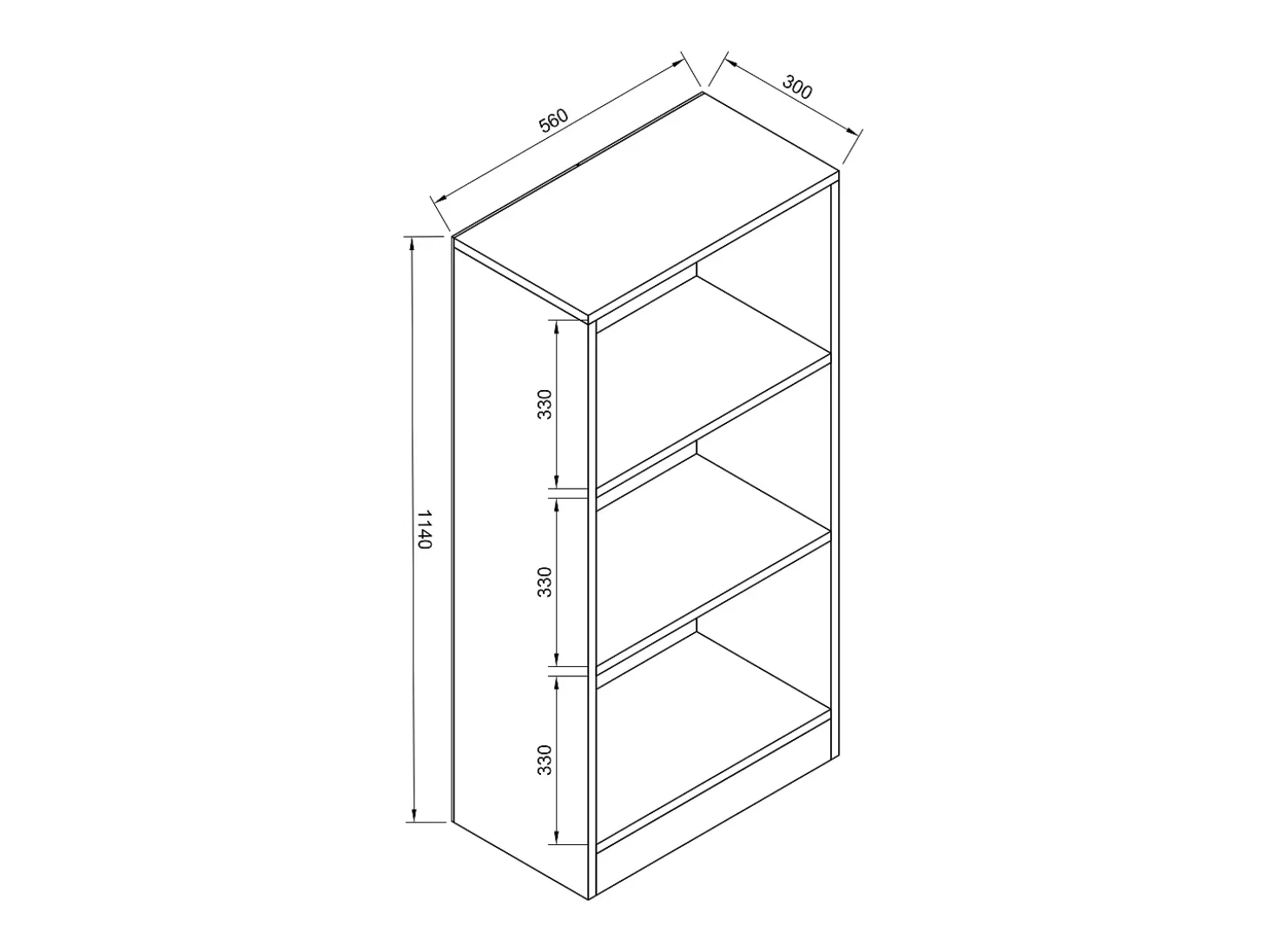 VCM Suporte de armazenamento de madeira Prateleira Estante Decoração Livros Stand Shelf Dilos M 3-fold (Antracite)