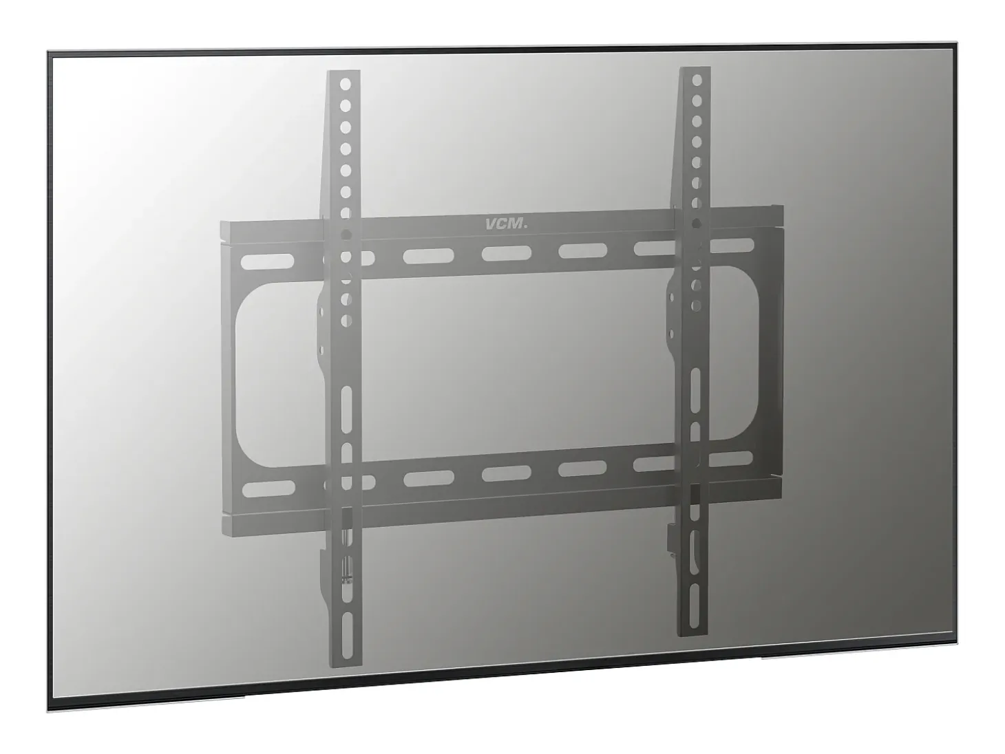 VCM Universal TV Wall Mount 26-55 polegadas até 25 kg | VESA até o máximo 400x400 | Suporte de TV com nível de água rígido | Fernseh Bracket FX400 (Preto)