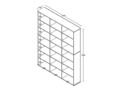 VCM Wood CD DVD Prateleira Estante Media Shelf Room Divider Decoração Prateleira Megosa M (Beech)