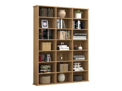 VCM Wood CD DVD Prateleira Estante Media Shelf Room Divider Decoração Prateleira Megosa M (Beech)