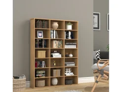VCM Wood CD DVD Prateleira Estante Media Shelf Room Divider Decoração Prateleira Megosa M (Beech)