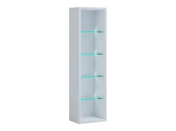 VCM Wood CD DVD Shelf | Estante | Armazenamento | Dimensões A. 77 x L. 21 x P. 14 cm | Stand Shelf - Rasato L (Branco)