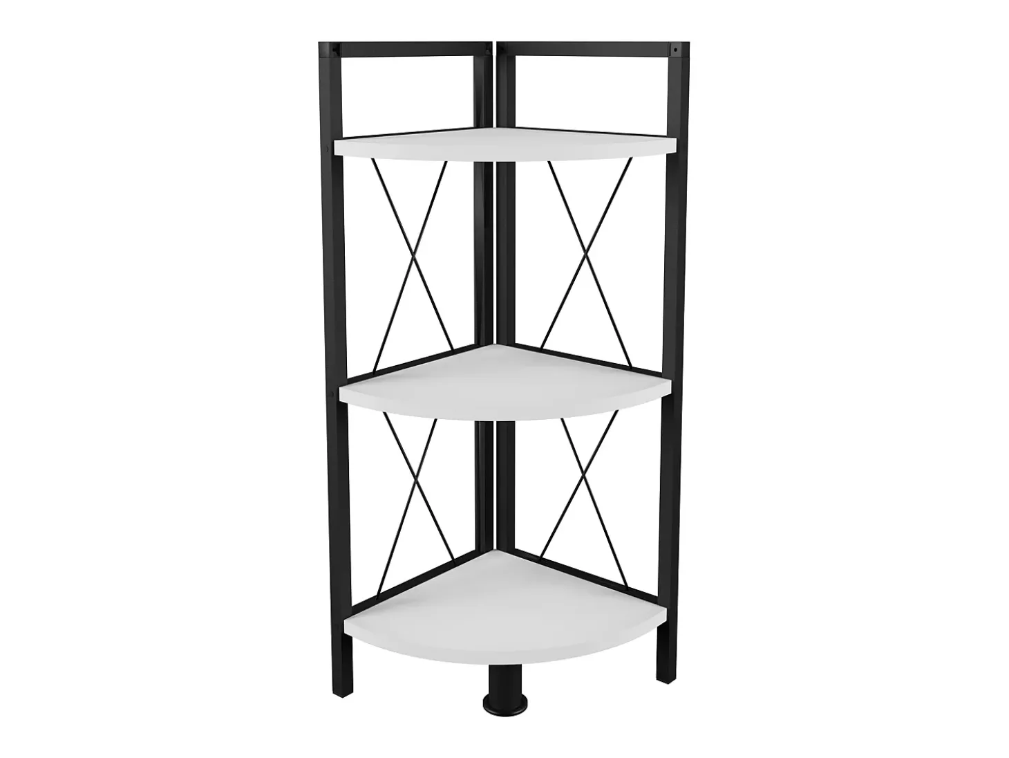 VCM Wood Metal Corner Shelf Storage Stand Prateleira Estante Decoração Livros Stand Shelf Insasi 2 (Branco)