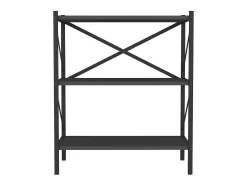 VCM Wood Metal Storage Stand Shelf Bookshelf Decoração Livros Stand Shelf Insasi 2 (Antracite)