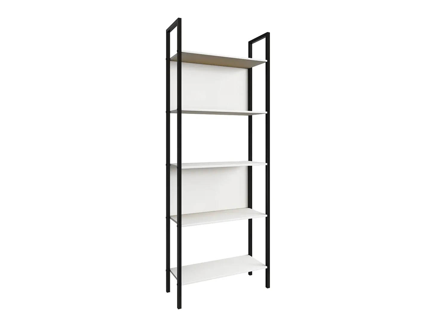 VCM Wood Metal Storage Stand Prateleira Estante Decoração Livros Stand Shelf Flakos 5 (Branco)