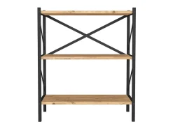 VCM Wood Metal Storage Stand Shelf Bookshelf Decoração Livros Stand Shelf Insasi 2 (carvalho de mel)