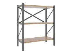 VCM Wood Metal Storage Stand Shelf Bookshelf Decoração Livros Stand Shelf Insasi 2 (carvalho de mel)