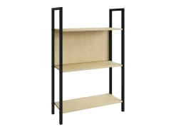 VCM Wood Metal Storage Stand Prateleira Estante Decoração Livros Stand Shelf Flakos 3 (Honey Oak)