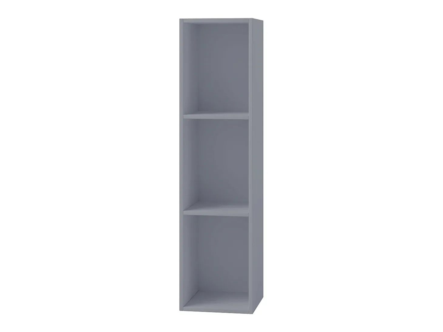 VCM Wood Records Shelf | Stand Shelf com 3 compartimentos para 100 Registros | Dimensões: A. 107 x L. 34 x P. 30 cm - Platto (Cinza)