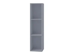 VCM Wood Records Shelf | Stand Shelf com 3 compartimentos para 100 Registros | Dimensões: A. 107 x L. 34 x P. 30 cm - Platto (Cinza)