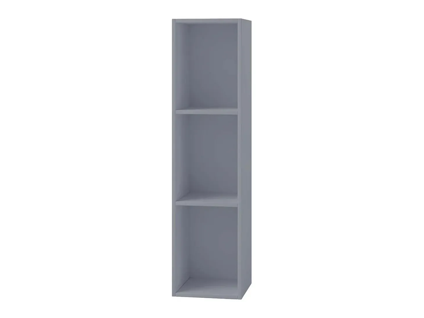 VCM Wood Records Shelf | Stand Shelf com 3 compartimentos para 100 Registros | Dimensões: A. 107 x L. 34 x P. 30 cm - Platto (Cinza)