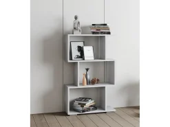 VCM Wood Room Divider Stand Shelf Bookshelf Decoração Livros Stand Shelf Palusa M (Branco)