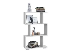 VCM Wood Room Divider Stand Shelf Bookshelf Decoração Livros Stand Shelf Palusa M (Branco)