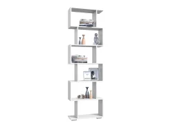 VCM Wood Room Divider Stand Shelf Bookshelf Decoração Livros 6 compartimentos Stand Shelf Palusa L (Branco)