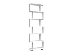 VCM Wood Room Divider Stand Shelf Bookshelf Decoração Livros 6 compartimentos Stand Shelf Palusa L (Branco)