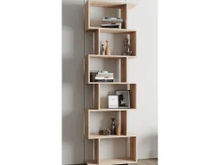 VCM Wood Room Divider Stand Shelf Bookshelf Decoração Livros 6 compartimentos Stand Shelf Palusa L (Sonoma Oak)