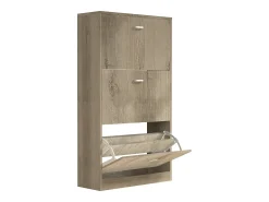 VCM Wood Shoe Cabinet | Dimensões: A. 105 x L. 59 x P. 22 cm | 3 flaps - Sipos L (Honey Oak)