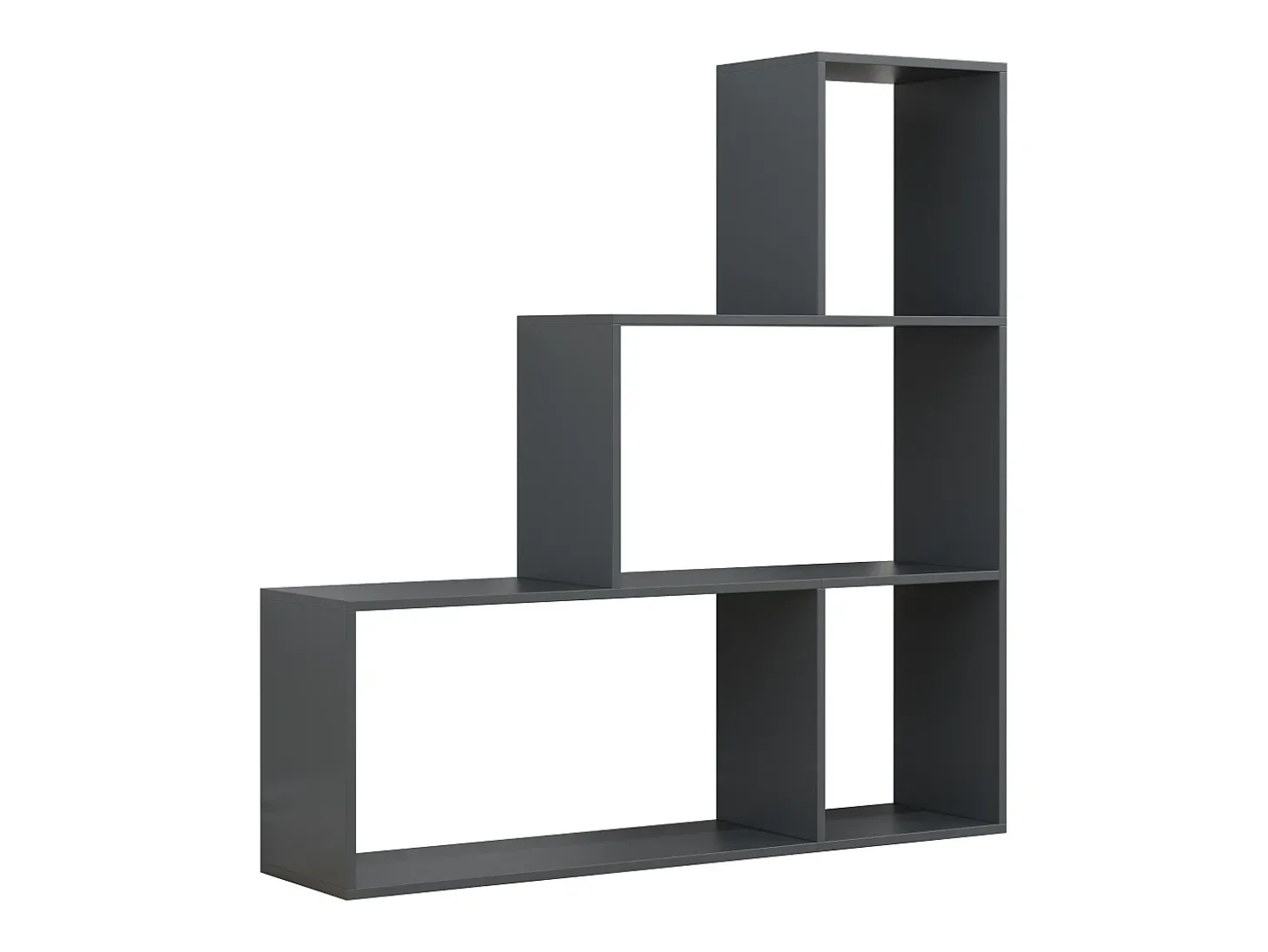 VCM Wood Stand Stair Shelf Stepped Shelf Shelf Room Divider Bookshelf Dubila M (Anthracite)