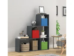 VCM Wood Stand Stair Shelf Stepped Shelf Shelf Room Divider Bookshelf Dubila M (Anthracite)