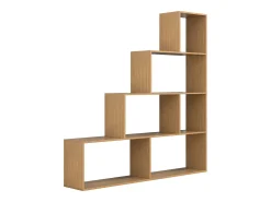 VCM Wood Stand Stair Shelf Stepped Shelf Shelf Room Divider Bookshelf Dubila L (Beech)