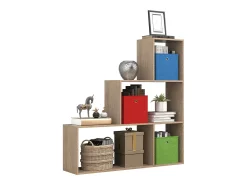 VCM Wood Stand Stair Shelf Stepped Shelf Shelf Room Divider Bookshelf Dubila M (Sonoma Oak)