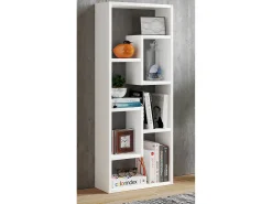 VCM Wood Storage | Bookcase | Dimensões A. 92 x L. 36 x P. 15 cm | Prateleira de mídia | divisória de quarto chique | Prateleira de suporte - Vilo (Branco)