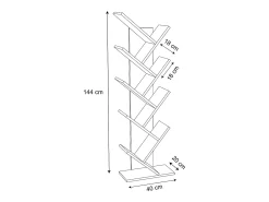 VCM Wood Storage Stand Prateleira Estante Decoração Livros Stand Shelf Nulis XL (Branco)
