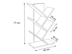 VCM Wood Storage Stand Shelf Bookshelf Decoração Livros Stand Shelf Nulis L (Honey Oak)