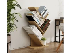 VCM Wood Storage Stand Shelf Bookshelf Decoração Livros Stand Shelf Nulis L (Honey Oak)