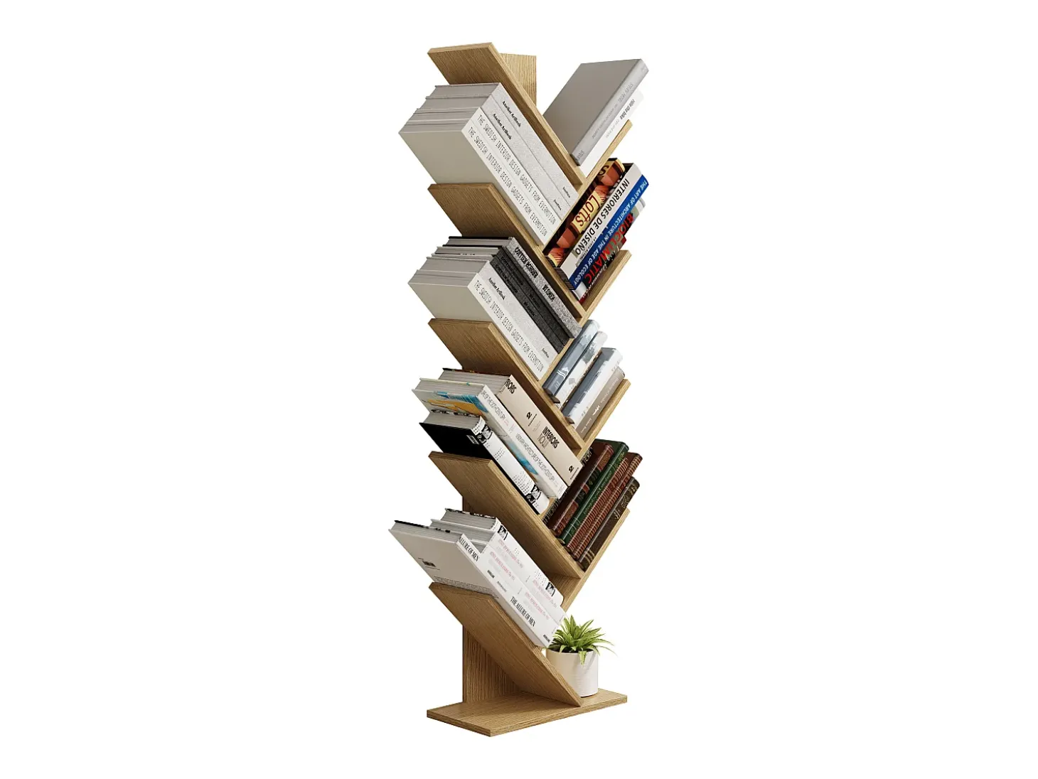 VCM Wood Storage Stand Shelf Bookshelf Decoração Livros Stand Shelf Nulis XL (Honey Oak)
